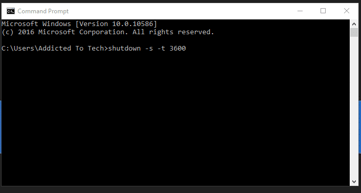 Command Line Shut Down Command With Timer