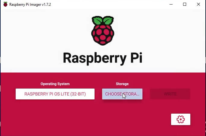 Raspberry Pi OS Choose Storage